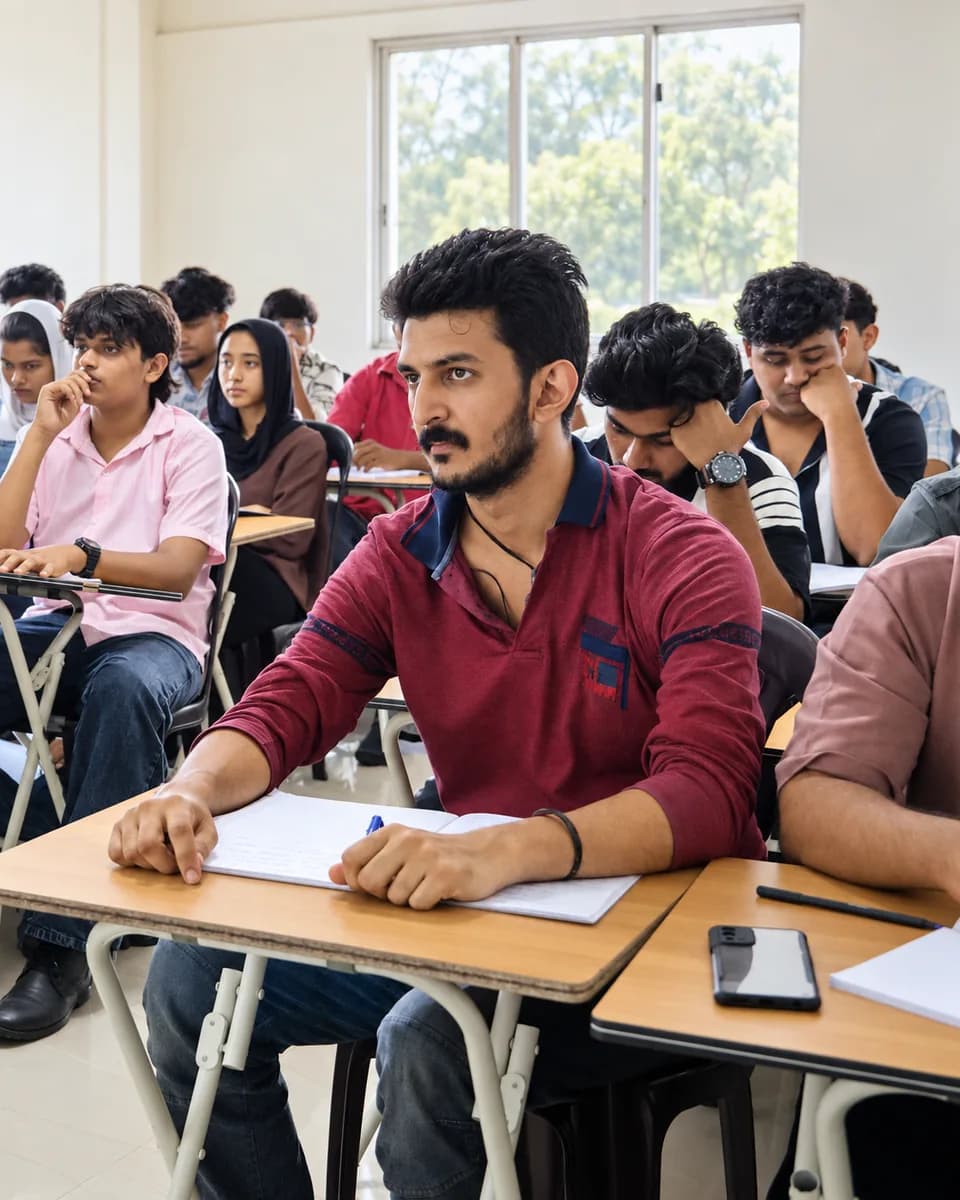 Students seated together in a classroom